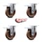 Service Caster 5 Inch High Temp Glass Filled Nylon Top Plate Caster Set with Total Lock Brake SCC-TTL20S514-GFNSHT-4 - alternate 5